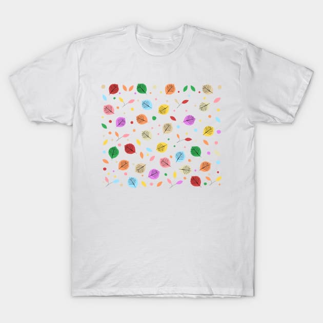 Colorful Leaves T-Shirt by nunachan